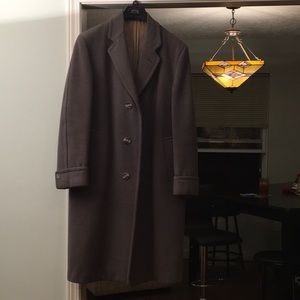 Jackson The Tailor Wool Cashmere Gray Overcoat